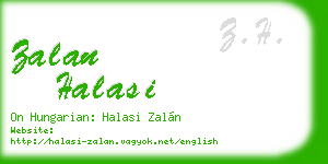 zalan halasi business card
