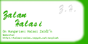 zalan halasi business card